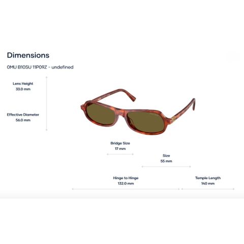  Kính Mát Miu Miu 0MU B10SU – Tem Chính Hãng Luxottica 