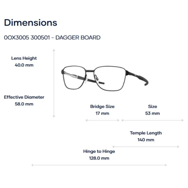  Gọng Kính Oakley Dagger Board 0OX3005 - Chính Hãng 