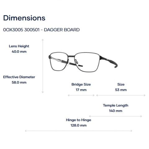  Gọng Kính Oakley Dagger Board 0OX3005 - Chính Hãng 