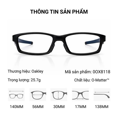  Oakley Crosslink (a) 0OX8118 Gọng Kính Thể Thao – Tem Chính Hãng Luxottica 