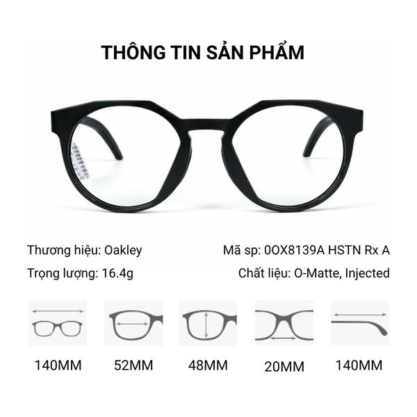  Gọng Kính Oakley 0OX8139A HSTN Rx A - Tem Chính Hãng Luxottica 