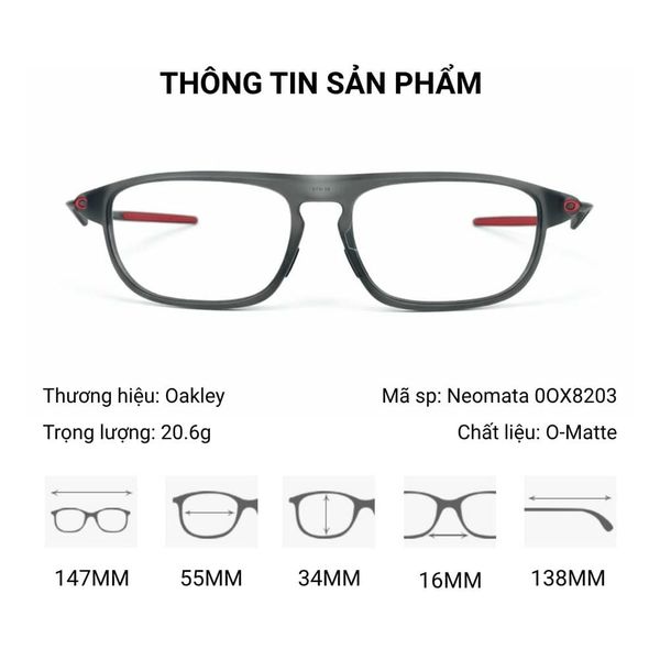  Gọng Kính Oakley Neomata 0OX8203 - Tem Chính Hãng Luxottica 