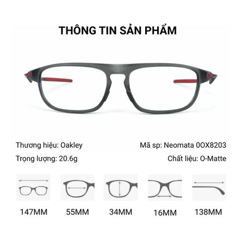  Gọng Kính Oakley Neomata 0OX8203 - Tem Chính Hãng Luxottica 
