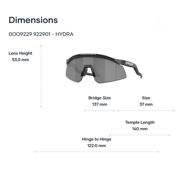 Oakley Hydra 0OO9229 Kính Mát Thể Thao Nửa Khung – Tem Chính Hãng Luxottica