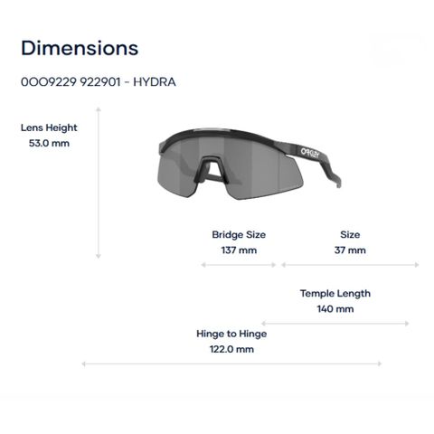  Oakley Hydra 0OO9229 Kính Mát Thể Thao Nửa Khung – Tem Chính Hãng Luxottica 