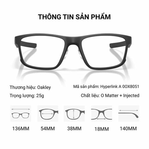  Oakley Hyperlink A 0OX8051 Gọng Kính Thể Thao – Tem Chính Hãng Luxottica 