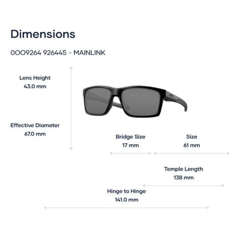  Oakley Mainlink 0OO9264 Kính Mát – Tem Chính Hãng Luxottica 