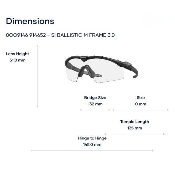 Oakley Si Ballistic M Frame 3.0 0OO9146 Gọng Kính Thể Thao Nửa Khung