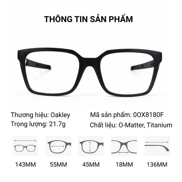 Oakley 0OX8180F Dehaven A Gọng Kính Thể Thao – Tem Chính Hãng Luxottica