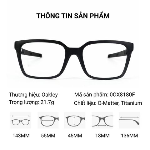  Gọng Kính Thể Thao Oakley 0OX8180F Dehaven A – Tem Chính Hãng Luxottica 