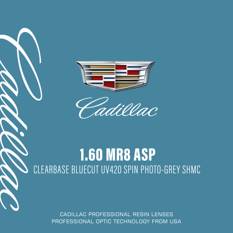  Tròng Kính Đổi Màu Khói Cadillac Lens 1.60 Spin Photo MR8 ASP ClearBase BlueCut Chính Hãng 