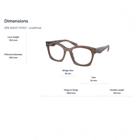  Prada 0PR A05VF Gọng Kính - Tem Chính Hãng Luxottica 