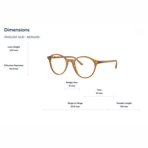  Ray-Ban 0RX5430F Gọng Kính Bernard - Tem Chính Hãng Luxottica 
