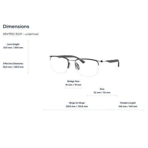  Gọng Kính Rayban 0RX7552 - Tem Chính Hãng Luxottica 