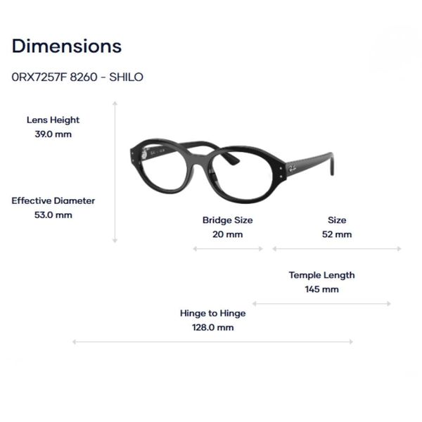 Rayban Shilo Optics Bio-Based 0RX7257F Gọng Kính Oval