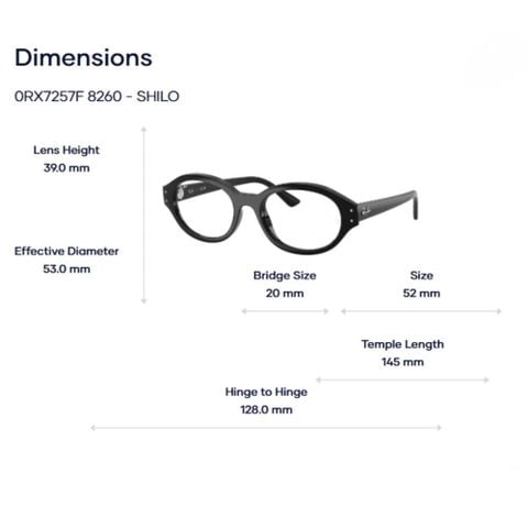  Rayban Shilo Optics Bio-Based 0RX7257F Gọng Kính Oval – Tem Chính Hãng Luxottica 