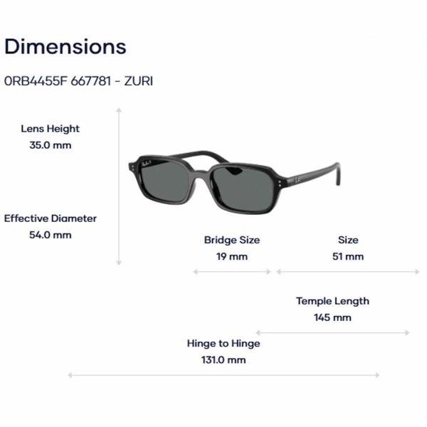 RayBan Zuri BIO-BASED 0RB4455F Kính Mát Pillow