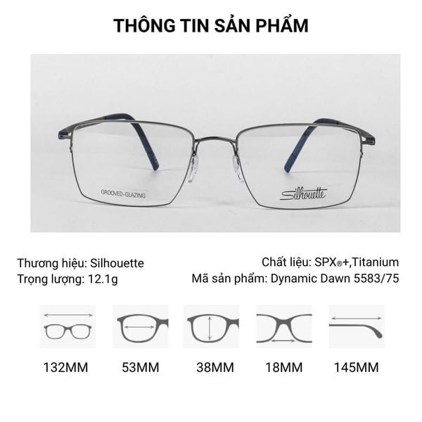 Gọng Kính Silhouette Dynamic Dawn 5583/75