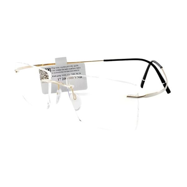 Silhouette L022 CL 7081 Gold Plated Kính Không Gọng Mạ Vàng - Tem Chính Hãng 101