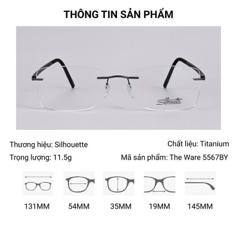  Silhouette The Wave 5567 Kính Không Gọng – Tem Chính Hãng 101 