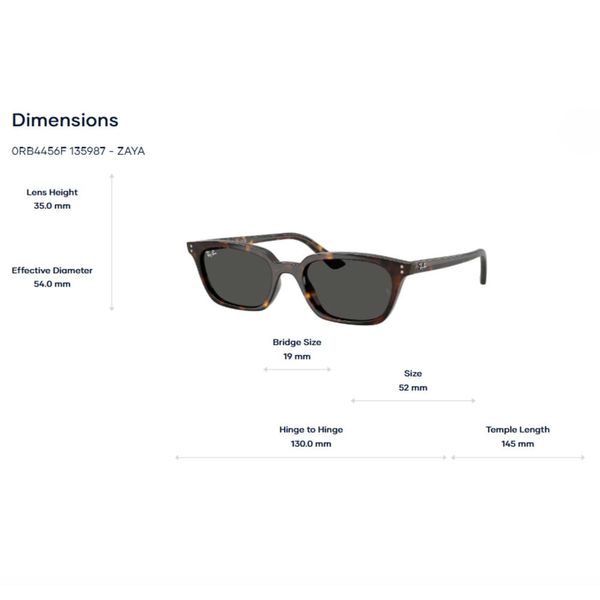 Rayban 0RB4456F – Zaya Kính Mát – Tem Chính Hãng Luxottica