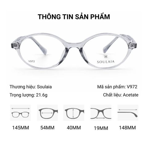 Soulaia V972 Gọng Kính Oval – Bản Đẹp Nhất 