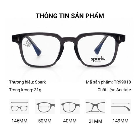  Gọng Kính Vuông Spark TR99018 