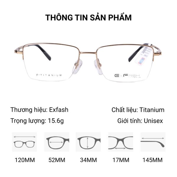Gọng Kính Exfash EF33298T Chính Hãng 101