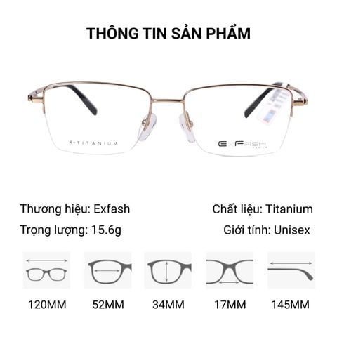  Gọng Kính Exfash EF33298T - Tem Chính Hãng 101 