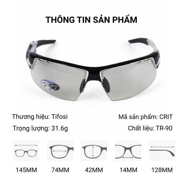 Tifosi Crit Kính Mát Đổi Màu Chính Hãng – Tròng Light Night Fototec