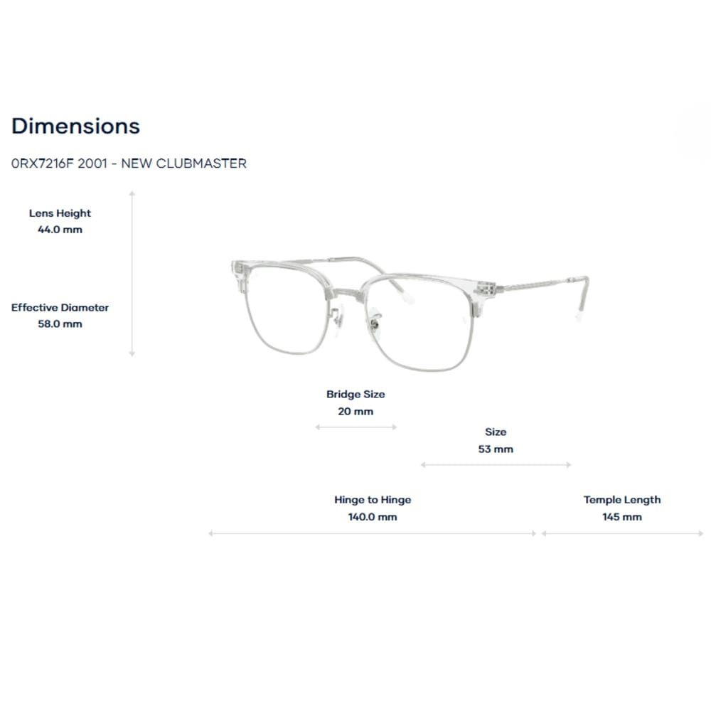  Rayban 0RX7216F Gọng Kính Nửa Khung – Tem Chính Hãng Luxottica 