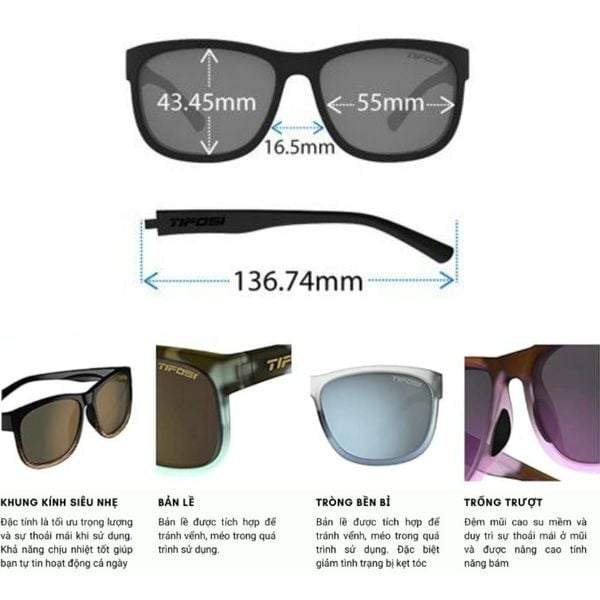 Kính Mát Thể Thao Tifosi Swank XL - Chính Hãng