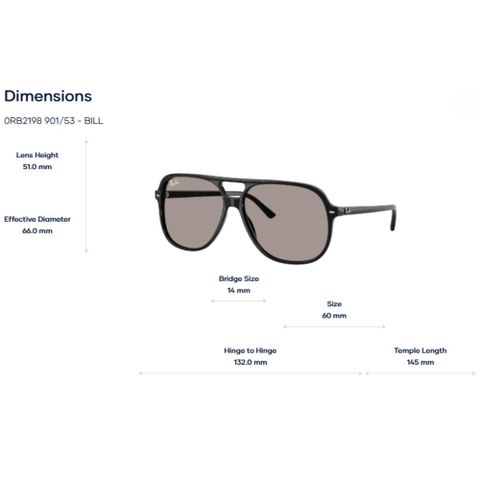  Kính mát RayBan 0RB2198 - Bill - Tem Chính Hãng Luxottica 