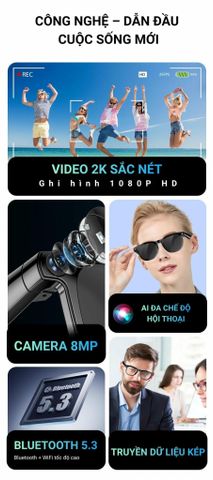  Kính Thông Minh AI Aison CACY01 –  Kèm 2 Len Tháo Lắp 
