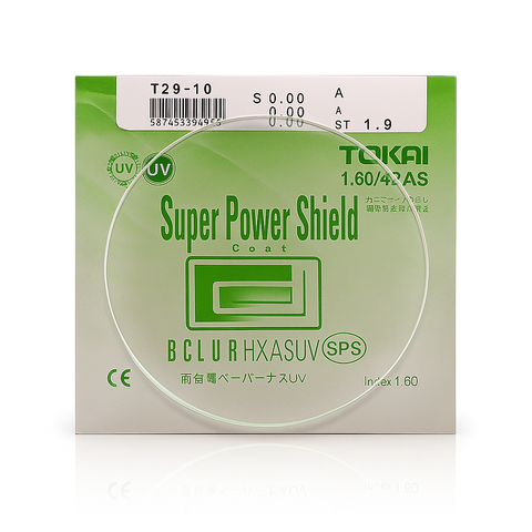  Tròng Kính Tokai Super Power Shield 1.60/1.70 AS SPS UV400 - Nhật Bản Siêu Mỏng Chính Hãng 