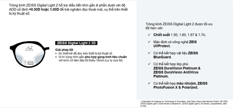  Zeiss AdaptiveSun Digital Light 2 3D – Tròng Kính Râm Thông Minh Duravision Gold 