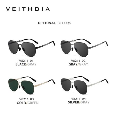  Veithdia 8211 Kính Mát Aviator Phân Cực Polarized 