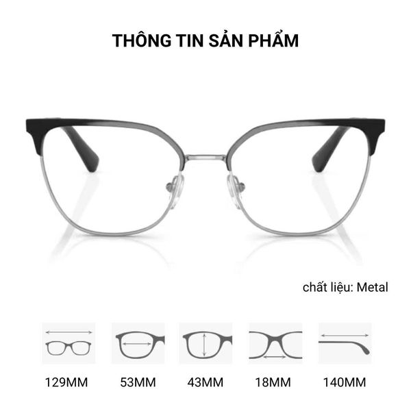Gọng Kính Nửa Gọng Mắt Mèo Vogue 0VO4249 - Tem Chính Hãng Luxottica