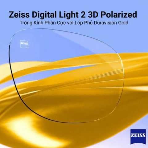  Zeiss Digital Light 2 3D Polarized Tròng Kính Phân Cực với Lớp Phủ Duravision Gold 
