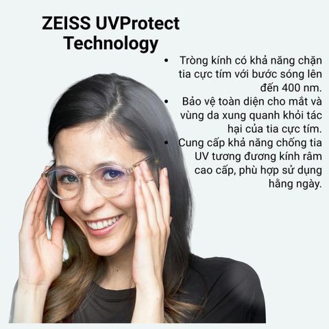  Zeiss Progressive Light 2 3DV Tròng Kính Đa Tròng UVProtect/BlueGuard với Lớp Phủ DuraVision Gold 