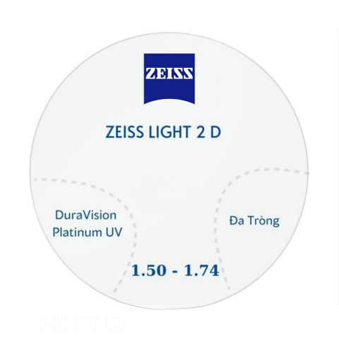  Zeiss Light 2 D Tròng Kính Đa Tròng UVProtect với Lớp Phủ DuraVision Gold 