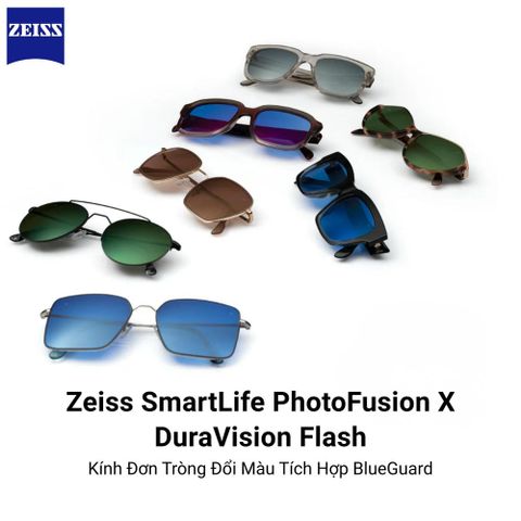  Zeiss SmartLife PhotoFusion X DuraVision Flash Kính Đơn Tròng Đổi Màu Tích Hợp BlueGuard 