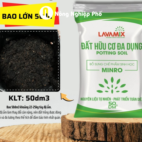 Đất hữu cơ đa dụng POTTING SOIL LAVAMIX - Bao 50dm3