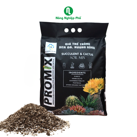 Giá Thể Trộn Sẵn Chuyên Nghiệp Trồng Sen Đá, Xương Rồng - PROMIX - Bao 6kg - Tại CH Hà Nội