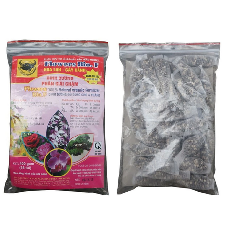 Phân Đầu Trâu Flower Bi O.F túi lọc hoa kiểng - Gói 400 gram