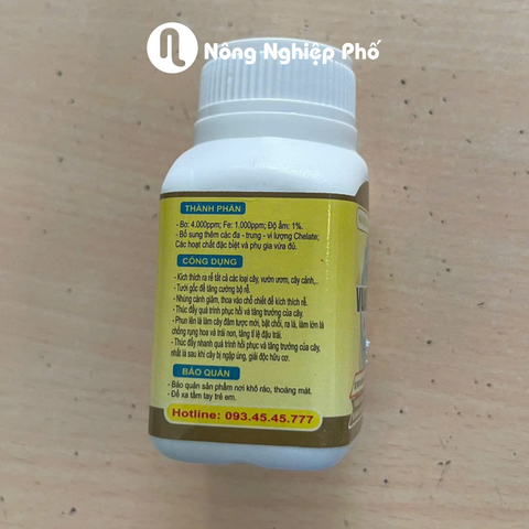 Phân bón lá vi lượng Vua ra rễ cực mạnh - Lọ 100gr