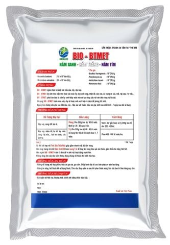 Nấm 3 màu BIO-BTMET (Gói 200g) - Phân vi sinh nấm xanh nấm trắng nấm tím