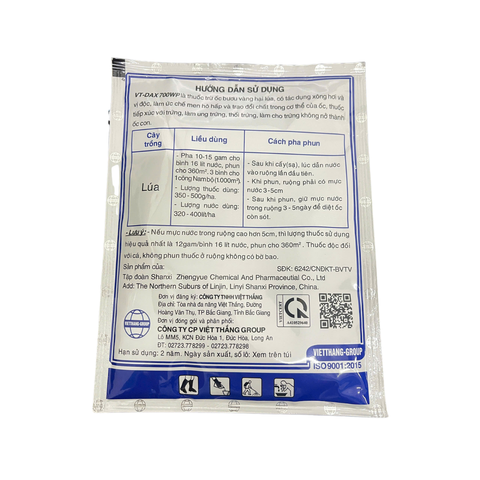 Thuốc diệt ốc VT-DAX 700WP (gói 35g) - Diệt trừ trứng ốc, ốc con, ốc trưởng thành
