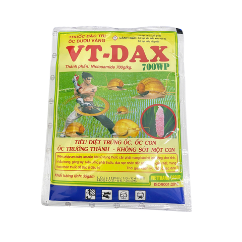 Thuốc diệt ốc VT-DAX 700WP (gói 35g) - Diệt trừ trứng ốc, ốc con, ốc trưởng thành
