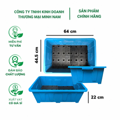 Chậu Aquaponics 45L chậu nhựa cứng trồng rau củ quả tại nhà - Không logo